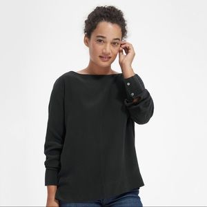 Everlane Clean Silk Boatneck Blouse